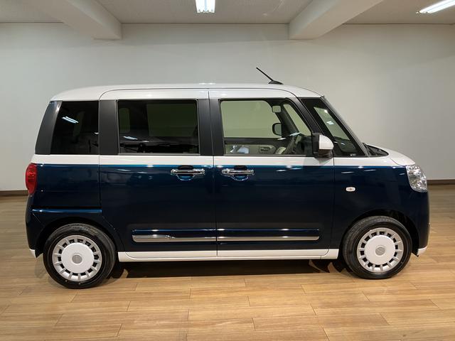 ムーヴキャンバスストライプスG 元弊社試乗車 純正ナビ バックカメラ元弊社試乗車・バックカメラ・両側電動スライドドア・電動パーキングブレーキ・シートヒーター・コーナーセンサー・LEDヘッドライト・エンジンプッシュスタート・衝突回避支援ブレーキ・誤発進抑制機能(大阪府)の中古車