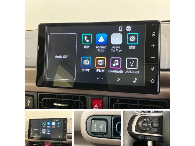 ムーヴキャンバスセオリーＧ　９型ディスプレイオーディオ　フルセグ　Ｂカメラ衝突被害軽減ブレーキ　コーナーセンサー　９型ディスプレイオーディオ　フルセグ　Ｂｌｕｅｔｏｏｔｈ　ＵＳＢ　バックカメラ　両側電動スライドドア　前席シートヒーター　ＬＥＤ　ワイヤレス充電器　エコアイドル（滋賀県）の中古車