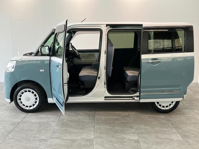 ムーヴキャンバスストライプスＧ　１０型ナビ　Ｐカメラ　駐車支援システム追突被害軽減ブレーキ　コーナーセンサー　ＬＥＤ　スマートキー　両側パワスラ　シートヒーター　Ｂｌｕｅｔｏｏｔｈ　ＵＳＢ　パノラマカメラ　スマートパノラマパーキング　前後車内ドラレコ（滋賀県）の中古車