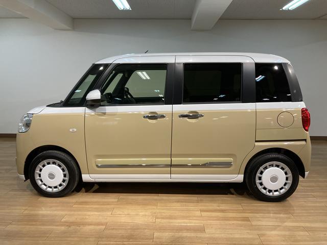 ムーヴキャンバスストライプスＧ　弊社元展示車　バックカメラ対応　両側パワスラスマートアシスト　エコアイドル　両側パワースライドドア　ＬＥＤヘッドライト　ＬＥＤフォグランプ　バックカメラ　コーナーセンサー　キーフリーシステム　プッシュボタンスタート　オートエアコン　ベンチシート（大阪府）の中古車