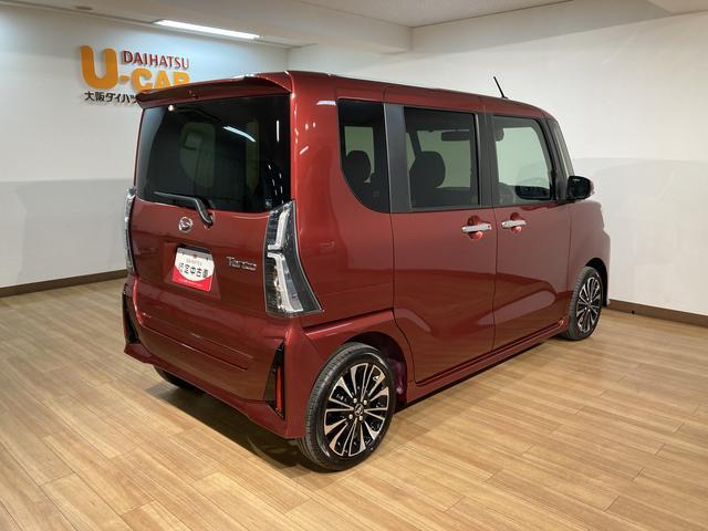 タントカスタムＲＳ　弊社元展示車　バックカメラ対応　ターボスマートアシスト　エコアイドル　バックカメラ対応　両側パワースライドドア　ＬＥＤヘッドライト　ＬＥＤフォグランプ　アルミホイール　キーフリーシステム　プッシュスタート　ステアリングスイッチ　ターボ（大阪府）の中古車