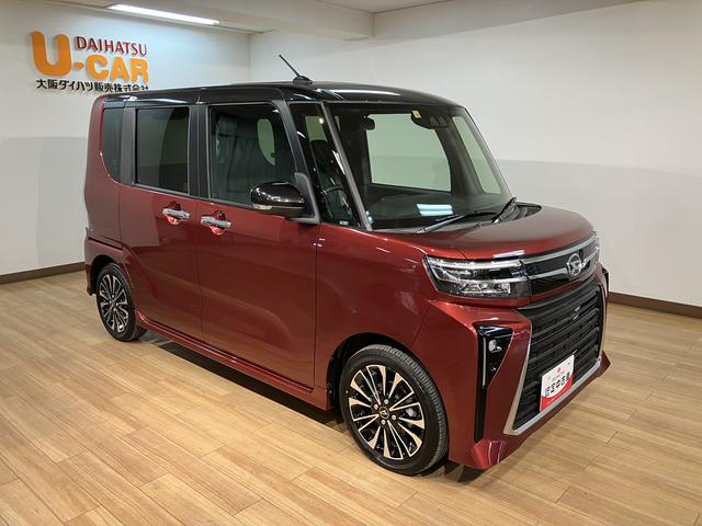 タントカスタムＲＳ　元弊社試乗車　電動パーキングブレーキ　キーフリオーディオレス車　バックカメラ　両側パワースライドドア　電動パーキングブレーキ　オートブレーキホールド機能　ＬＥＤヘッドライト　ＬＥＤフォグランプ　１５インチアルミホイール　キーフリー（大阪府）の中古車