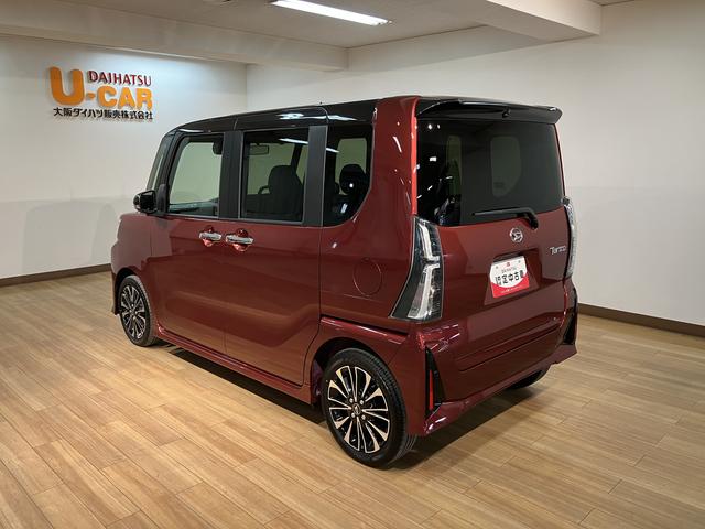 タントカスタムＲＳ　元弊社試乗車　電動パーキングブレーキ　キーフリオーディオレス車　バックカメラ　両側パワースライドドア　電動パーキングブレーキ　オートブレーキホールド機能　ＬＥＤヘッドライト　ＬＥＤフォグランプ　１５インチアルミホイール　キーフリー（大阪府）の中古車