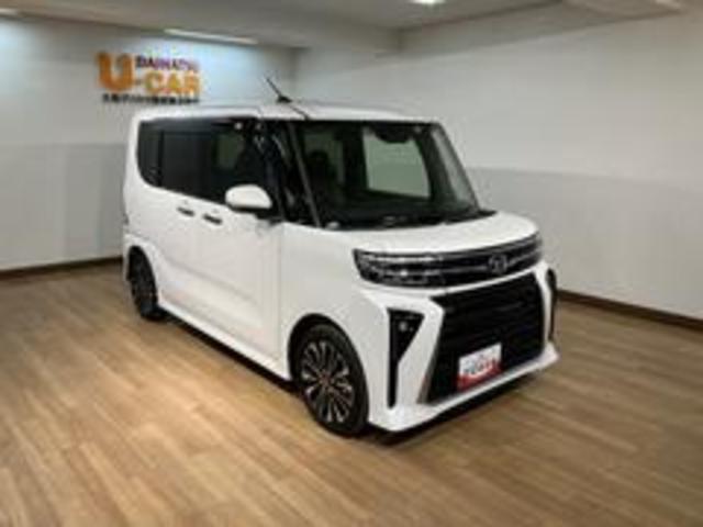 タントカスタムＲＳ／新車保証継承有／ナビ／Ｂカメラ／前後ドラレコ／新車保証継承有　フルセグナビ　バックカメラ　ナビ連動前後ドラレコ　ＥＴＣ　キーフリー　両側電動スライドドア　ＬＥＤヘッドライト　ＬＥＤフォグランプ　両席シートヒーター　前後コーナーセンサー　アルミ（大阪府）の中古車