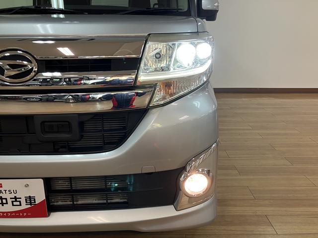 タントカスタムＸ　ＳＡ／サポカーＳベーシック適合／車検整備付１年間走行距離無制限　車検整備付　１ＤＩＮ・ＵＳＢＣＤチューナー　オートエアコン　両側スライドドア左側電動スライドドア　オートライト　キーフリー　１４インチアルミ　ＬＥＤヘッドライト　Ｆフォグ（大阪府）の中古車