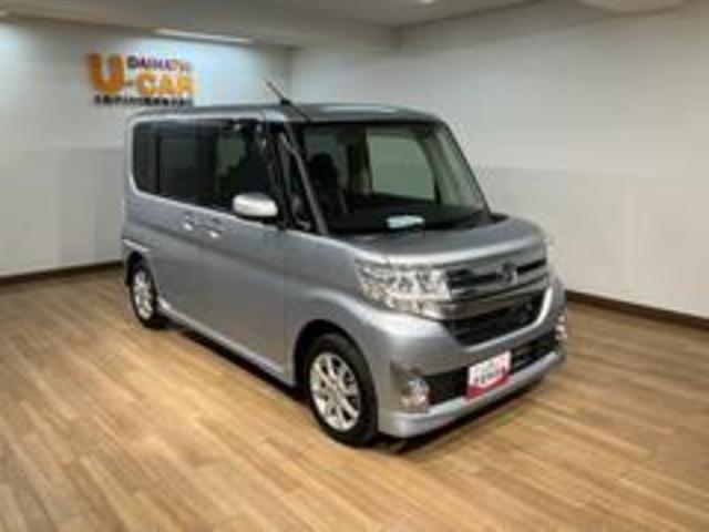 タントカスタムＸ　ＳＡ／サポカーＳベーシック適合／車検整備付１年間走行距離無制限　車検整備付　１ＤＩＮ・ＵＳＢＣＤチューナー　オートエアコン　両側スライドドア左側電動スライドドア　オートライト　キーフリー　１４インチアルミ　ＬＥＤヘッドライト　Ｆフォグ（大阪府）の中古車