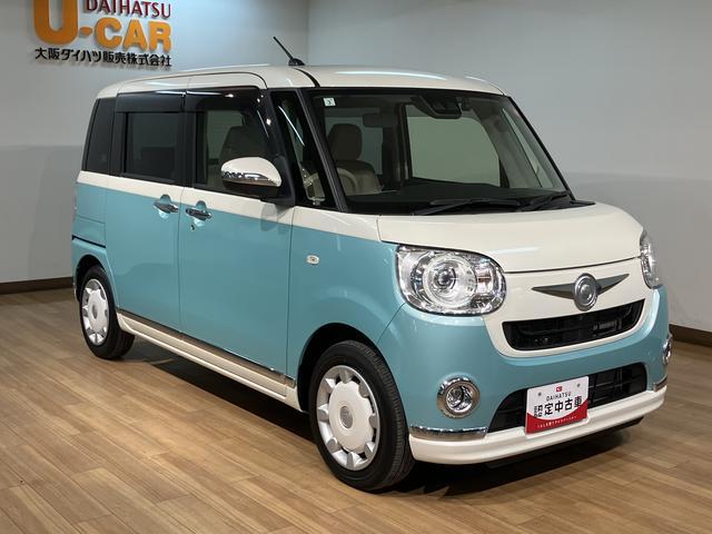 ムーヴキャンバスＧメイクアップＶＳ　ＳＡIII／サポカーＳワイド適合／ナビ／新車保証継承　フルセグナビ　パノラマカメラ　ナビ連動前後ドラレコ　チルトステアリング　運転席シートリフター　キーフリー　両側電動スライドドア　ＬＥＤヘッドライト・フォグ　オートライト（大阪府）の中古車