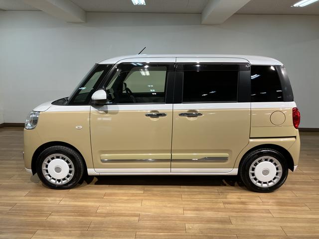 ムーヴキャンバスストライプスＧターボ／１年保証／ＡＣＣ／ＬＫＣ／ワンオーナーサポカーＳワイド適合　１年間走行距離無制限保証　新車保証継承　１０インチナビ　パノラマカメラ　ナビ連動前後ドラレコ　ＥＴＣ　ＴＶコン　ＡＣＣ　ＬＫＣ　キーフリー　両側パワースライドドア（大阪府）の中古車