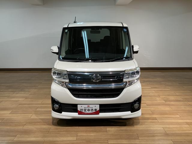 タントカスタムＲＳ／認定中古車／１年保証／ナビ／ＬＥＤヘッドライト１年間走行距離無制限保証　ワンセグナビ　ＵＳＢ　両側パワースライドドア　革巻ステアリング　キーフリー　アイドルストップ機能　オートライト　ＬＥＤヘッドライト　フロントフォグランプ　１５インチアルミ（大阪府）の中古車