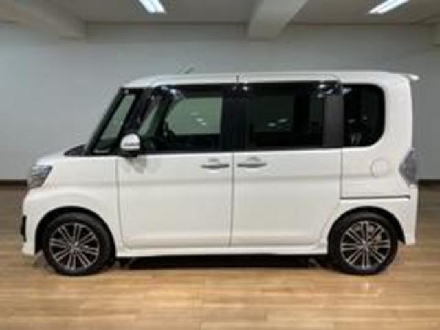 タントカスタムＲＳ／認定中古車／１年保証／ナビ／ＬＥＤヘッドライト１年間走行距離無制限保証　ワンセグナビ　ＵＳＢ　両側パワースライドドア　革巻ステアリング　キーフリー　アイドルストップ機能　オートライト　ＬＥＤヘッドライト　フロントフォグランプ　１５インチアルミ（大阪府）の中古車