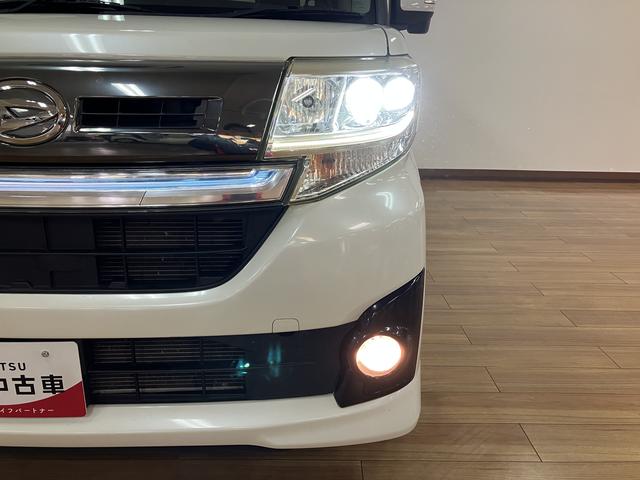 タントカスタムＲＳ／認定中古車／１年保証／ナビ／ＬＥＤヘッドライト１年間走行距離無制限保証　ワンセグナビ　ＵＳＢ　両側パワースライドドア　革巻ステアリング　キーフリー　アイドルストップ機能　オートライト　ＬＥＤヘッドライト　フロントフォグランプ　１５インチアルミ（大阪府）の中古車