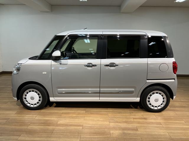 ムーヴキャンバスストライプスＧ／認定中古車／車検整備渡／ナビ／パノラマカメラサポカーＳワイド適合　車検整備渡し　新車保証継承　純正フルセグナビ　パノラマカメラ　ナビ連動前後ドラレコ　ＥＴＣ　オートライト　ＬＥＤヘッドライト・フォグランプ　キーフリー　両側電動スライドドア（大阪府）の中古車