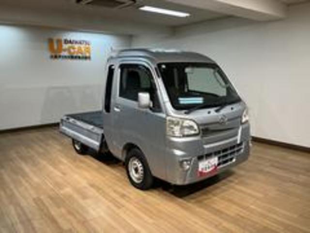 ハイゼットトラックジャンボ／認定中古車／１年間走行距離無制限保証／ＣＤ／ＥＴＣＡＵＸ端子付ＣＤステレオ　エアコン　パワステ　パワーウインドウ　社外ＥＴＣ　キーレスエントリー　４ＷＤ　ゲートプロテクター　荷台ゴムマット　テールゲートチェーン　スモークガラス　荷台作業灯　荷台鉄板張（大阪府）の中古車