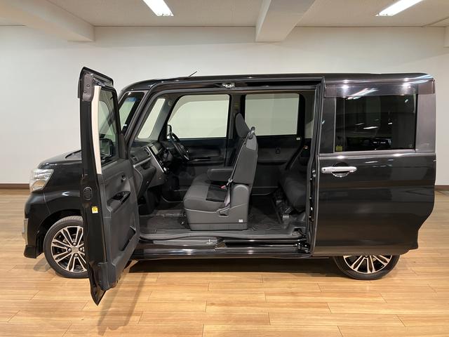 タントカスタムRS/認定中古車/1年保証/ナビ/横滑り防止装置1年間走行距離無制限保証 車検整備渡し フルセグナビ 両側電動スライドドア キーフリー 革巻ステアリング トップシェイドガラス オートライト 15インチアルミ LEDヘッドライト 横滑り防止装置(大阪府)の中古車