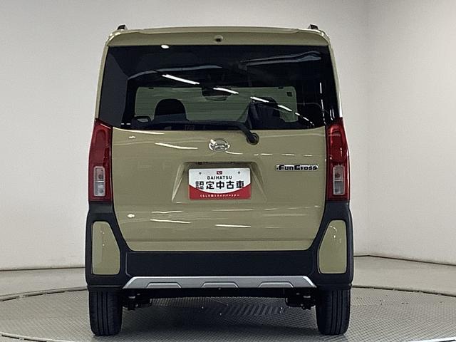 タントファンクロスターボ　雹害車両　両側電動スライド　スマートキー雹害車両　１年保証　両側電動スライドドア　前後コーナーセンサー　前席シートヒーター　ルーフレール　オートマチックハイビーム　ＬＥＤヘッドライト　オートブレーキホールド　１５インチ純正アルミホイール（兵庫県）の中古車