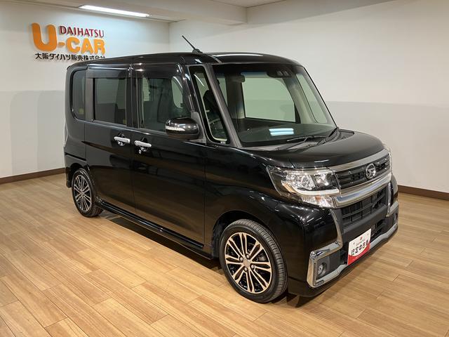 タントカスタムＲＳ　トップエディションＳＡIII／８インチナビ／１年間距離無制限保証／衝突軽減ブレーキ／８インチナビ／バックカメラ／ターボエンジン／両側電動スライドドア／シートヒーター／スマートキー／オートエアコン／１５インチアルミホイール／Ｂｌｕｅｔｏｏｔｈ／（大阪府）の中古車