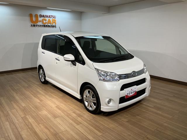 ムーヴカスタム　ＲＳ／１年保証／ターボ／２．４万キロ／１５アルミ／１年間距離無制限保証／ターボエンジン／２．４万キロ／スマートキー／１５インチアルミホイール／オートエアコン／ＭＯＭＯステアリング／オートライト／ディスチャージヘッドランプ／フロントベンチシート／ＣＶＴ（大阪府）の中古車