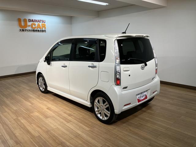 ムーヴカスタム　ＲＳ／１年保証／ターボ／２．４万キロ／１５アルミ／１年間距離無制限保証／ターボエンジン／２．４万キロ／スマートキー／１５インチアルミホイール／オートエアコン／ＭＯＭＯステアリング／オートライト／ディスチャージヘッドランプ／フロントベンチシート／ＣＶＴ（大阪府）の中古車