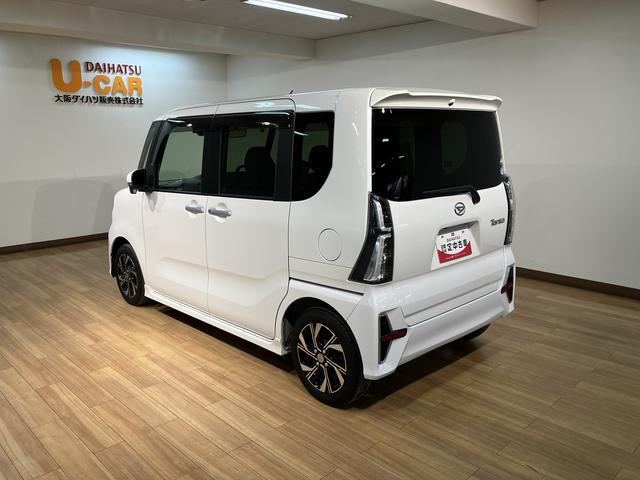 タントカスタムＸセレクション１年保証／ナビ／パノラマ／電動スライド１年間距離無制限保証／衝突軽減ブレーキ／純正ナビ／パノラマモニター／ナビ連動ドラレコ／両側電動スライドドア／シートヒーター／スマートキー／オートエアコン／ＬＥＤライト／Ｂｌｕｅｔｏｏｔｈ／フルセグＴＶ（大阪府）の中古車