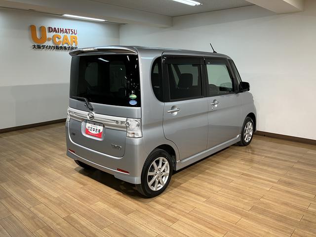 タントカスタムＸスペシャルナビゲーション　バックカメラ　ＥＴＣ車載器　ディスチャージヘッドライト　電動スライドドア　オートエアコン　キーフリーシステム　車検整備付　１年間走行距離無制限保証（大阪府）の中古車