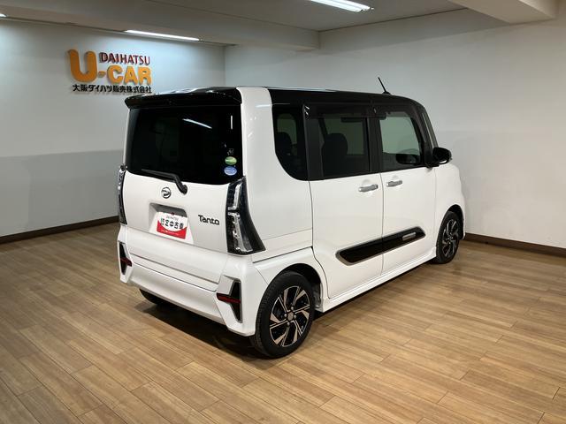 タントカスタムＸセレクション　ナビ／ドラレコ／全方位カメラナビゲーション　全方位カメラ　ナビ連動型前後ドライブレコーダー　ＥＴＣ車載器　ＬＥＤヘッドライト　キーフリーシステム　プッシュスタート　両側電動スライドドア　シートヒーター（大阪府）の中古車