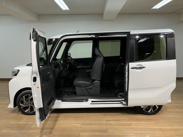 タントカスタムＸ　ナビ／前後ドラレコ／全方位カメラ／認定中古車ナビゲーション　全方位カメラ　ナビ連動型前後ドライブレコーダー　両側電動スライドドア　ＬＥＤヘッドライト　スマートキー　シートヒーター　衝突回避支援ブレーキ　１年間走行距離無制限保証（大阪府）の中古車