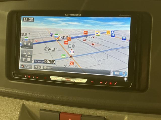 アトレーワゴンカスタムターボＲＳリミテッド　ナビ／ＥＴＣ車載器ターボ　ナビゲーション　ＥＴＣ車載器　両側スライド片側電動スライドドア　ディスチャージヘッドライト　リヤサテライトスピーカー　キーレスエントリー　オートエアコン　リヤアンダーミラー　車検整備付き（大阪府）の中古車