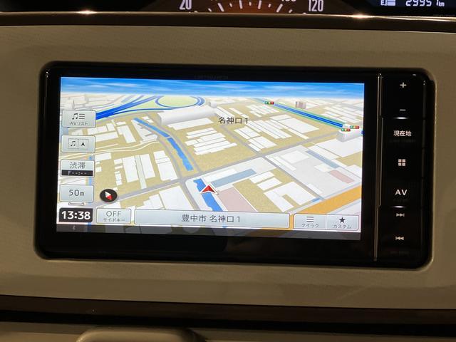 ムーヴキャンバスＸメイクアップリミテッド　ＳＡIII１年間距離無制限保証／ナビ／パノラマバックカメラ／前後ドラレコ／ＥＴＣ／リヤモニター／ルーフキャリアー／両側電動スライドドア／オートライト／運転席シートリフター／プッシュボタンスタート（大阪府）の中古車