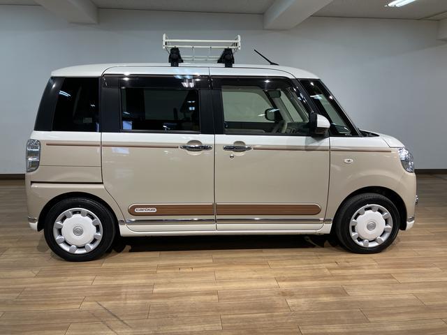 ムーヴキャンバスＸメイクアップリミテッド　ＳＡIII１年間距離無制限保証／ナビ／パノラマバックカメラ／前後ドラレコ／ＥＴＣ／リヤモニター／ルーフキャリアー／両側電動スライドドア／オートライト／運転席シートリフター／プッシュボタンスタート（大阪府）の中古車