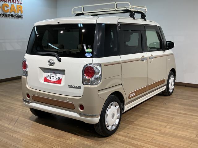 ムーヴキャンバスＸメイクアップリミテッド　ＳＡIII１年間距離無制限保証／ナビ／パノラマバックカメラ／前後ドラレコ／ＥＴＣ／リヤモニター／ルーフキャリアー／両側電動スライドドア／オートライト／運転席シートリフター／プッシュボタンスタート（大阪府）の中古車