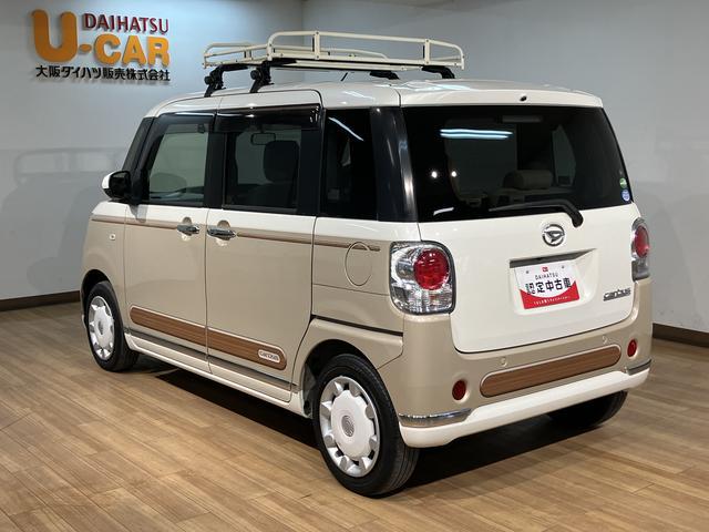 ムーヴキャンバスＸメイクアップリミテッド　ＳＡIII１年間距離無制限保証／ナビ／パノラマバックカメラ／前後ドラレコ／ＥＴＣ／リヤモニター／ルーフキャリアー／両側電動スライドドア／オートライト／運転席シートリフター／プッシュボタンスタート（大阪府）の中古車