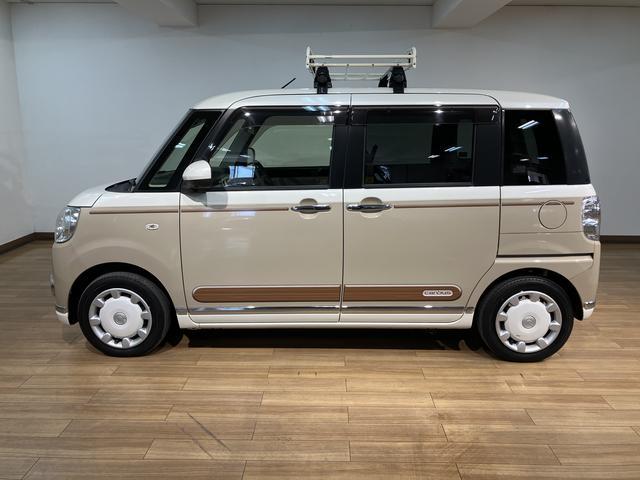 ムーヴキャンバスＸメイクアップリミテッド　ＳＡIII１年間距離無制限保証／ナビ／パノラマバックカメラ／前後ドラレコ／ＥＴＣ／リヤモニター／ルーフキャリアー／両側電動スライドドア／オートライト／運転席シートリフター／プッシュボタンスタート（大阪府）の中古車