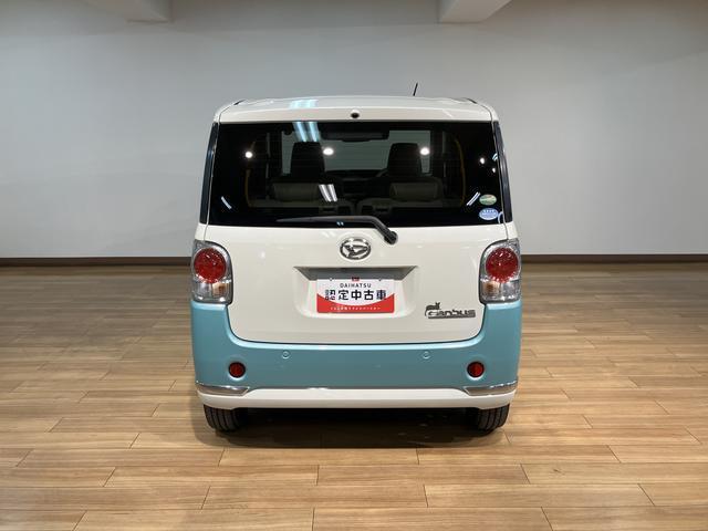 ムーヴキャンバスＸリミテッドメイクアップ　ＳＡIIＣＤ／ＤＶＤチューナー／パノラマカメラ／ＥＴＣ車載器／１年間距離無制限保証／衝突軽減ブレーキ／両側電動スライドドア／プッシュボタンスタート／キーフリーシステム／アイドリングストップ（大阪府）の中古車