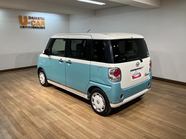 ムーヴキャンバスＸリミテッドメイクアップ　ＳＡIIＣＤ／ＤＶＤチューナー／パノラマカメラ／ＥＴＣ車載器／１年間距離無制限保証／衝突軽減ブレーキ／両側電動スライドドア／プッシュボタンスタート／キーフリーシステム／アイドリングストップ（大阪府）の中古車