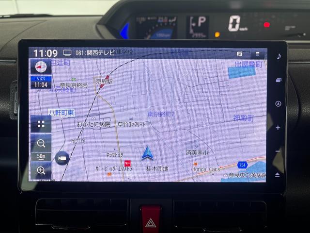 タントカスタムＲＳ１０インチ純正ナビ　パノラマモニター　ドライブレコーダー　電動パーキングブレーキ　フロントシートヒーター　電動格納式ドアミラー　パワーウィンドウ　アルミホイール　キーフリー　アイドリングストップ機能（奈良県）の中古車