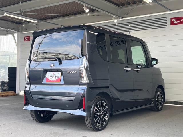 タントカスタムＲＳ１０インチ純正ナビ　パノラマモニター　ドライブレコーダー　電動パーキングブレーキ　フロントシートヒーター　電動格納式ドアミラー　パワーウィンドウ　アルミホイール　キーフリー　アイドリングストップ機能（奈良県）の中古車