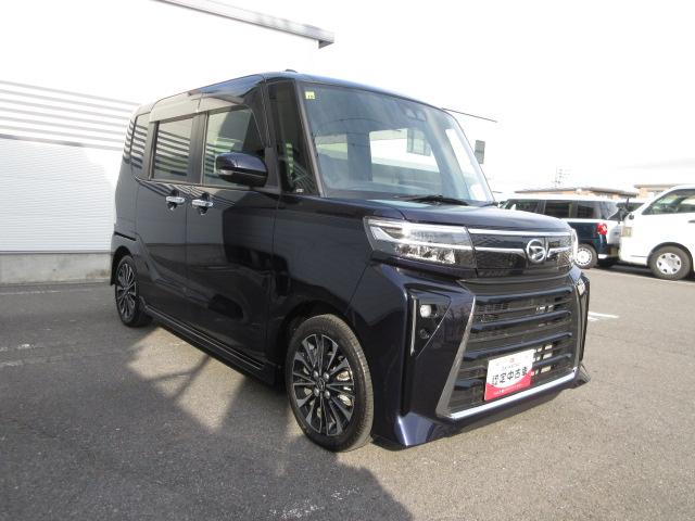 タントカスタムＲＳ純正ナビ　パノラマカメラ　オートエアコン　フロントシートヒーター　プッシュボタンスタート　アイドリングストップ　電動パーキングブレーキ　左右パワースライドドア　ＬＥＤヘッドランプ（奈良県）の中古車