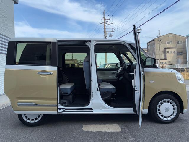 ムーヴキャンバスストライプスG6.2インチディスプレイオーディオ バックカメラ LEDヘッドランプ 電動パーキング 前席シートヒーター コーナーセンサー プッシュボタンスタート 両側パワースライドドア アイドリングストップ非装着車(奈良県)の中古車