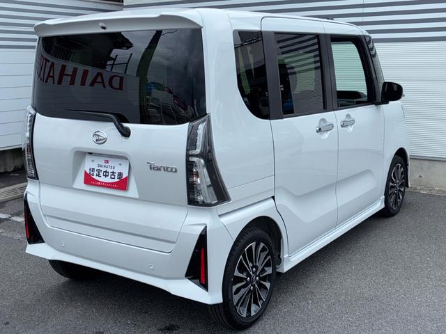 タントカスタムＲＳ９インチスマホ連携ディスプレイオーディオ　バックカメラ　ＬＥＤヘッドランプ　電動パーキング　アイドリングストップ　前席シートヒーター　コーナーセンサー　両側パワースライドドア　プッシュボタンスタート（奈良県）の中古車