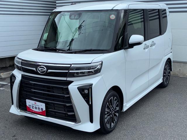 タントカスタムＲＳ９インチスマホ連携ディスプレイオーディオ　バックカメラ　ＬＥＤヘッドランプ　電動パーキング　アイドリングストップ　前席シートヒーター　コーナーセンサー　両側パワースライドドア　プッシュボタンスタート（奈良県）の中古車