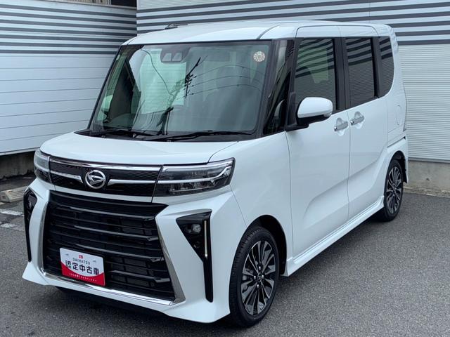 タントカスタムＲＳ９インチスマホ連携ディスプレイオーディオ　バックカメラ　ＬＥＤヘッドランプ　電動パーキング　アイドリングストップ　前席シートヒーター　コーナーセンサー　両側パワースライドドア　プッシュボタンスタート（奈良県）の中古車