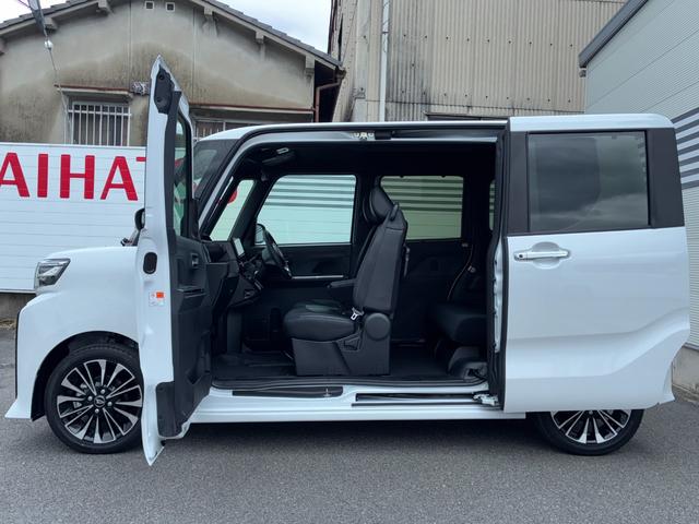 タントカスタムＲＳ９インチスマホ連携ディスプレイオーディオ　バックカメラ　ＬＥＤヘッドランプ　電動パーキング　アイドリングストップ　前席シートヒーター　コーナーセンサー　両側パワースライドドア　プッシュボタンスタート（奈良県）の中古車