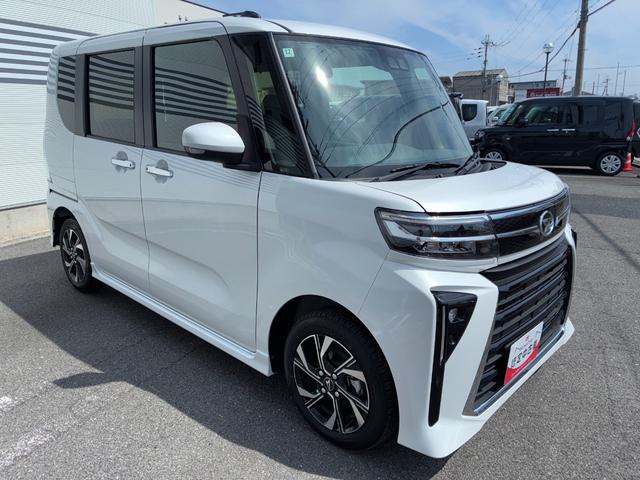 タントカスタムＸ９インチスマホ連携ディスプレイオーディオ　バックカメラ　ＬＥＤヘッドランプ　電動パーキング　前席シートヒーター　両側パワースライドドア　アイドリングストップ　アイドリングストップキーフリーシステム（奈良県）の中古車