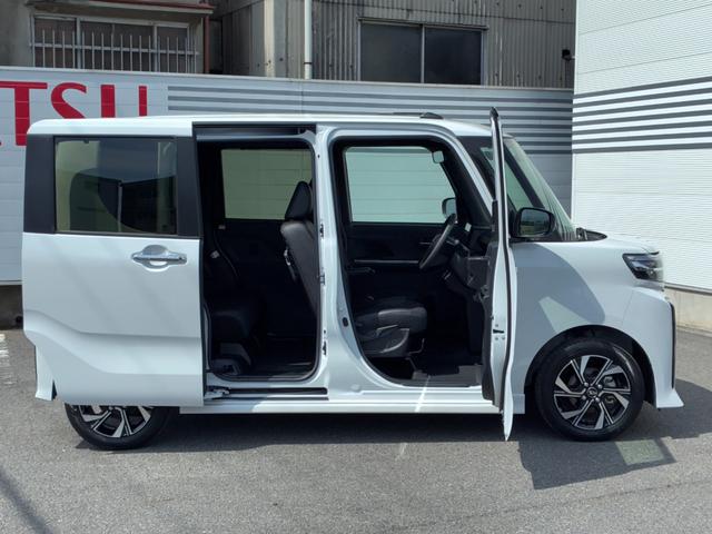 タントカスタムＸ９インチスマホ連携ディスプレイオーディオ　バックカメラ　ＬＥＤヘッドランプ　電動パーキング　前席シートヒーター　両側パワースライドドア　アイドリングストップ　アイドリングストップキーフリーシステム（奈良県）の中古車