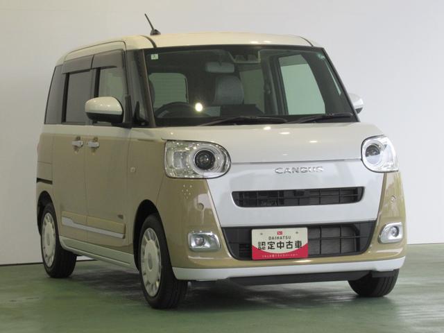 ムーヴキャンバスストライプスＧ★６月フェア特選車★　バックカメラ対応　両側パワスラ　プッシュボタンスタート　衝突被害軽減システム　コ−ナ−センサ−　アイドリングストップ機能　電動パーキング　シ−トヒ−タ−　ＬＥＤヘッドライト（奈良県）の中古車