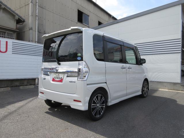 タントカスタムＲＳ　トップエディションＳＡ純正ナビ　バックカメラ　オートエアコン　左右パワースライドドア　プッシュボタンスタート　エコアイドル　アルミホイール　ＬＥＤヘッドランプ　電動格納式ドアミラー（奈良県）の中古車