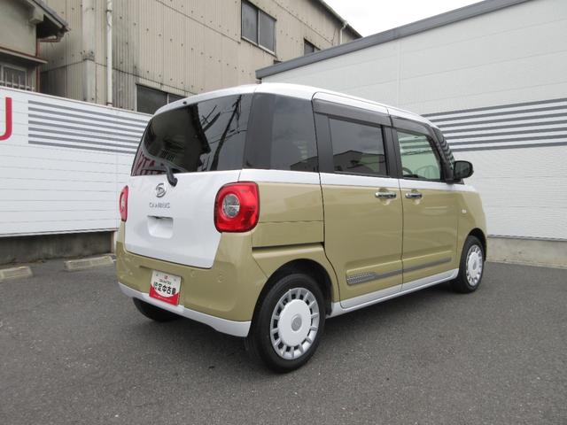 ムーヴキャンバスストライプスＧオートエアコン　フロントシートヒーター　左右パワースライドドア　電動パーキングブレーキ　プッシュボタンスタート　アイドリングストップ　ＬＥＤヘッドランプ　オーディオ穴　バックカメラ対応（奈良県）の中古車