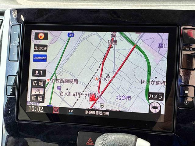 タントカスタムＲＳ　トップエディションＶＳ　ＳＡIII純正ナビ　全周囲カメラ　ＥＴＣ　ドライブレコーダー　オートエアコン　運転席シートヒーター　左右パワースライドドア　プッシュボタンスタート　アイドリングストップ　アルミホイール　電動格納式ドアミラー（奈良県）の中古車
