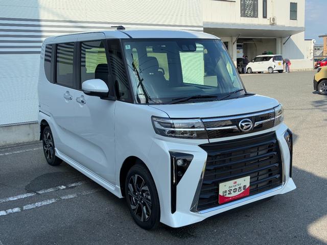 タントカスタムXディスプレイオーディオ バックカメラ LEDヘッドランプ アイドリングストップ プッシュボタンスタート 前席シートヒーター 電動パーキング コーナーセンサー キーフリーシステム(奈良県)の中古車