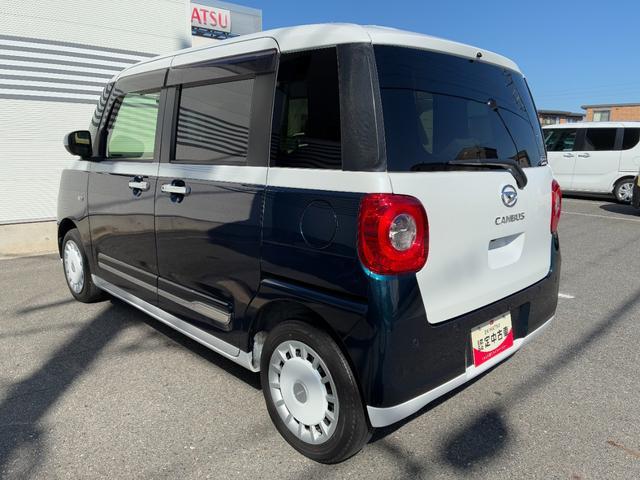 ムーヴキャンバスストライプスG純正ナビゲーション ドライブレコーダー パノラマカメラ LEDヘッドランプ 電動パーキング 前席シートヒーター 両側パワースライド オートエアコン プッシュボタンスタート コーナーセンサー(奈良県)の中古車